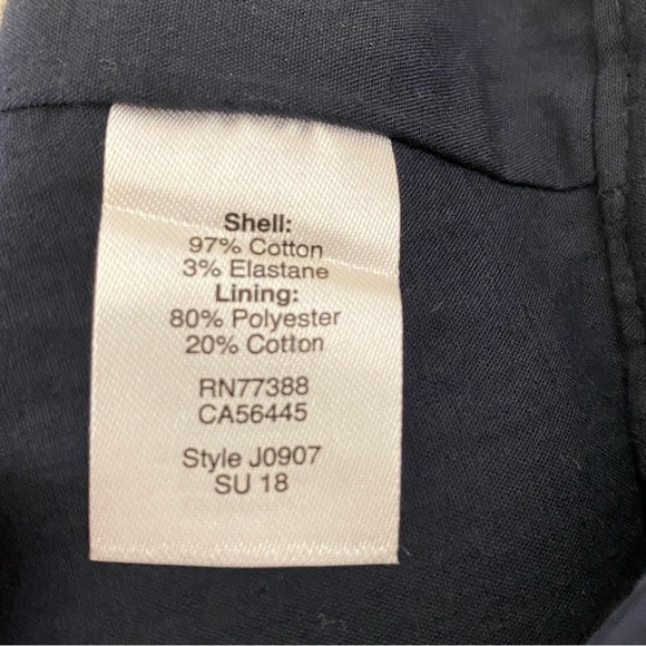 J. Crew Woman’s Navy Blue Ruffle Hem Cotton Stretch Mini Skirt Size 0 - Picture 5 of 7